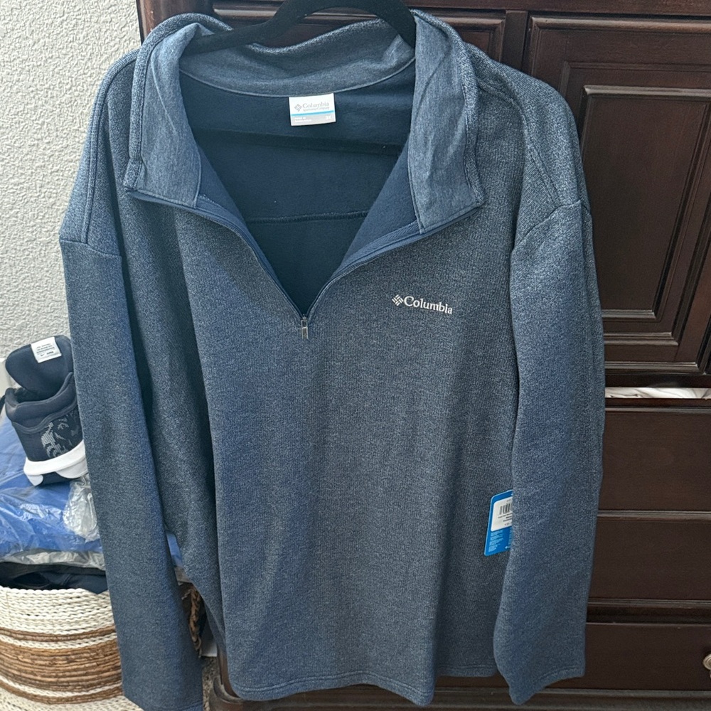 Columbia Navy Blue Half-Zip Pullover